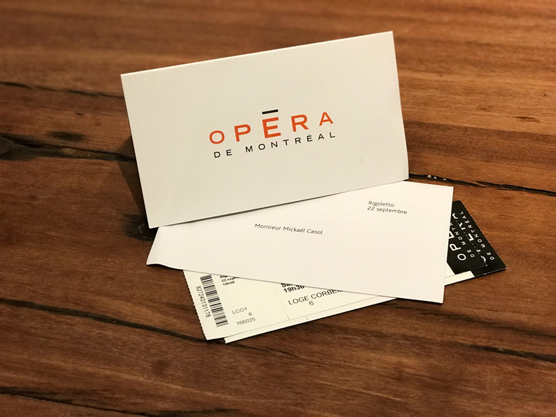 Mickael Casol billets, Rigoletto, Opéra de Montréal