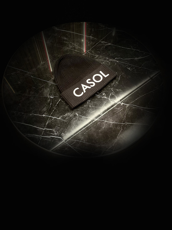 Casol Black Beanie Cotton Hat