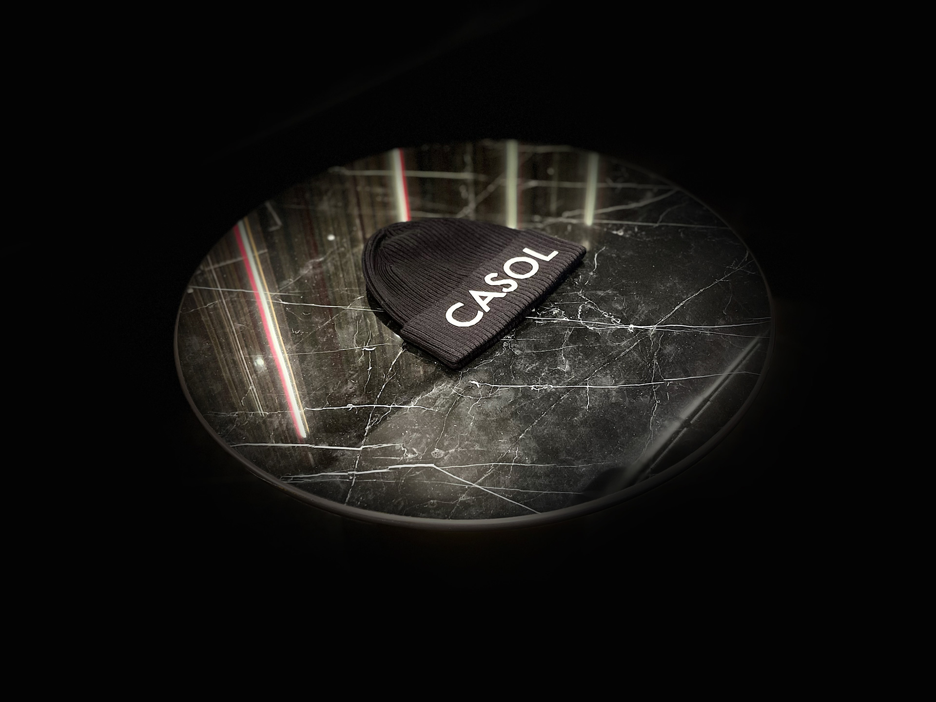 Casol Black Beanie Cotton Hat