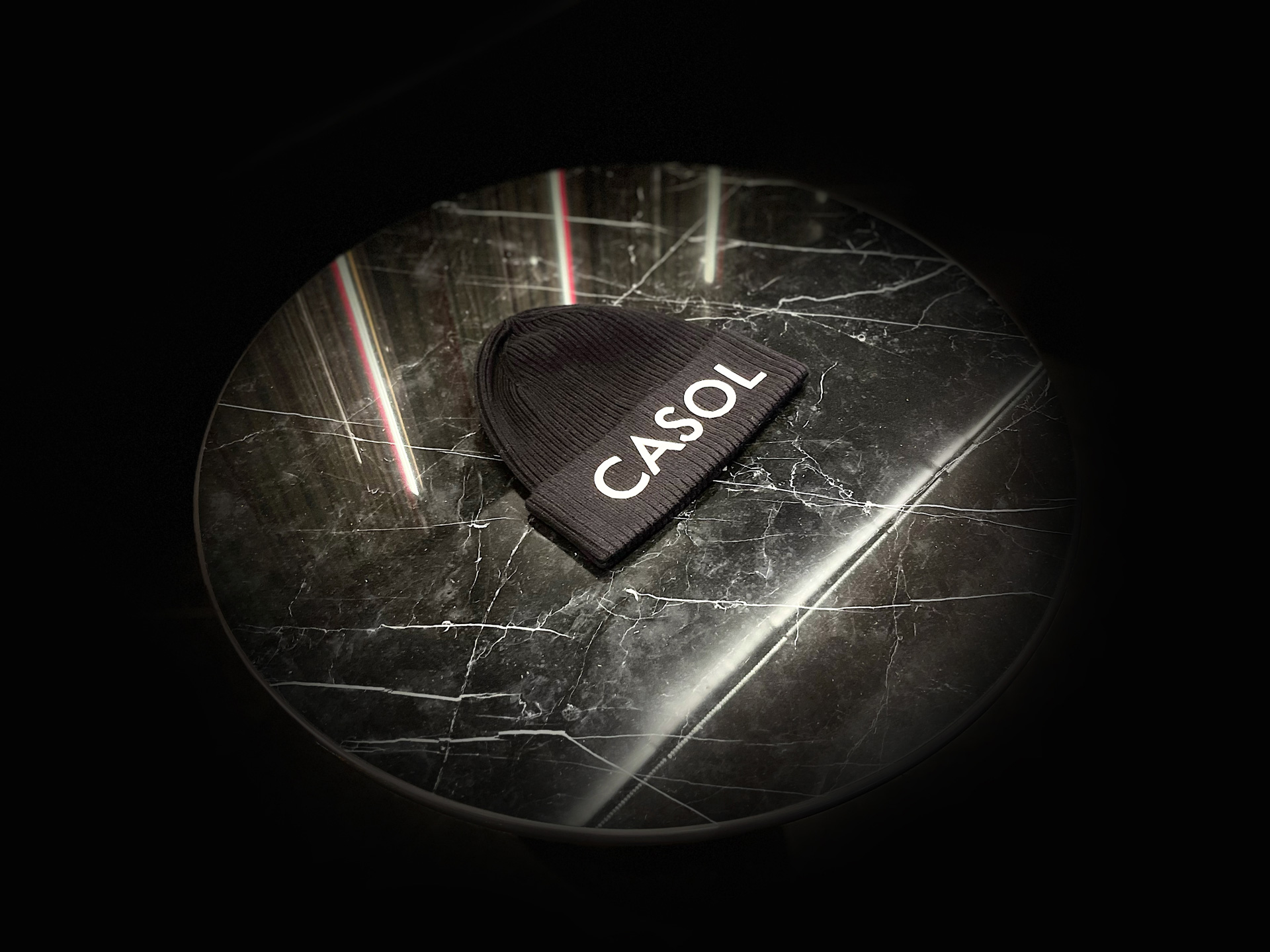 Casol Black Beanie Cotton Hat