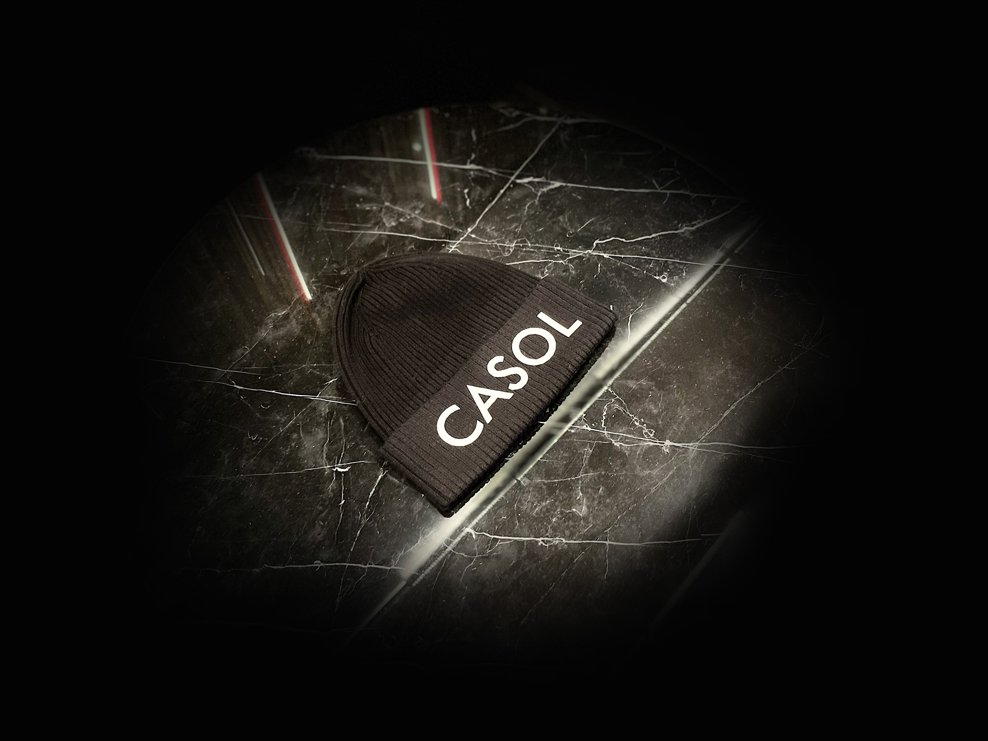 Casol Black Beanie Cotton Hat