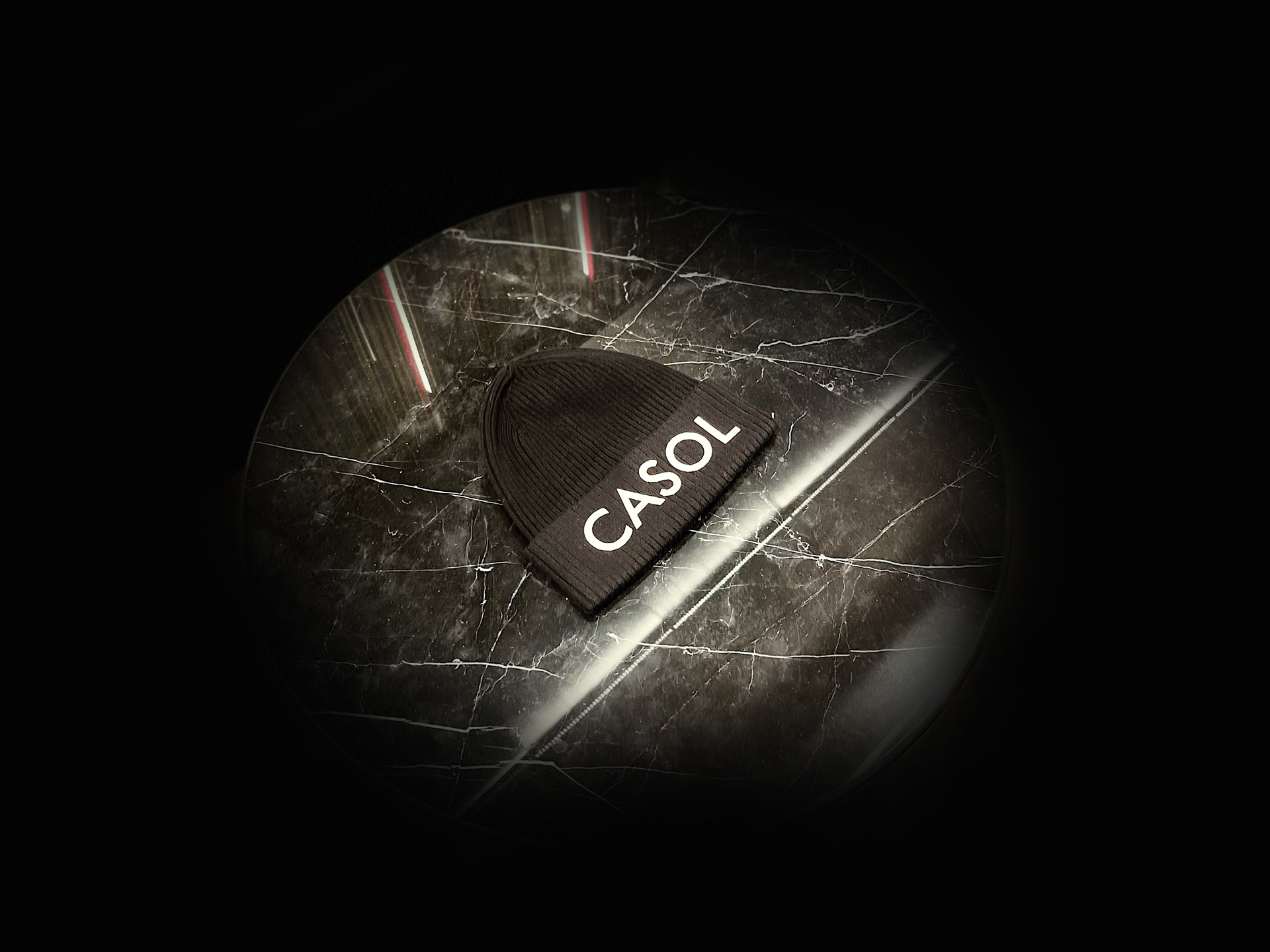 Casol Black Beanie Cotton Hat