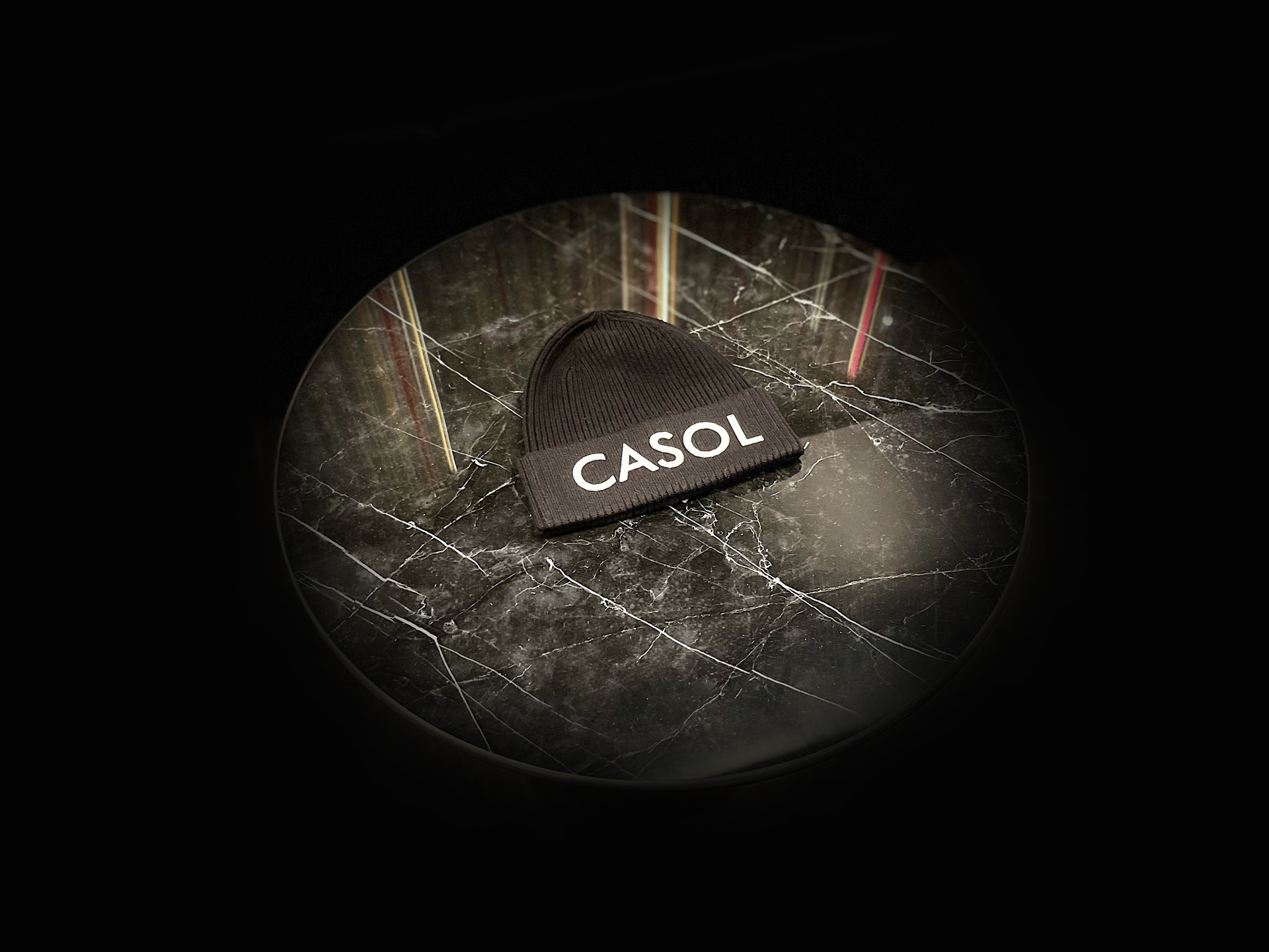 Casol Black Beanie Cotton Hat