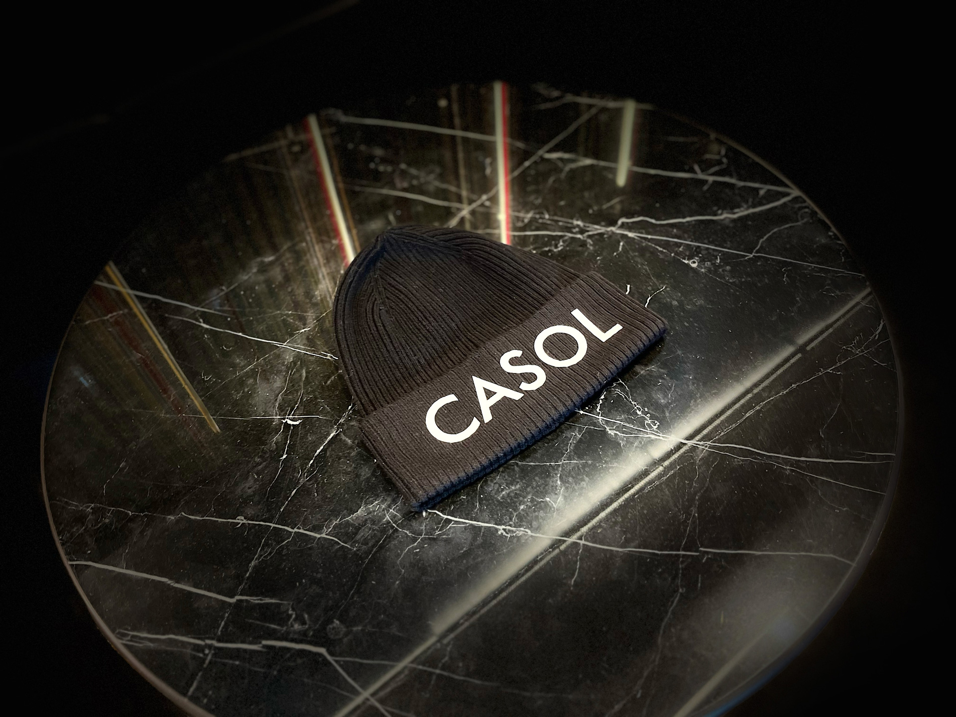 Casol Black Beanie Cotton Hat