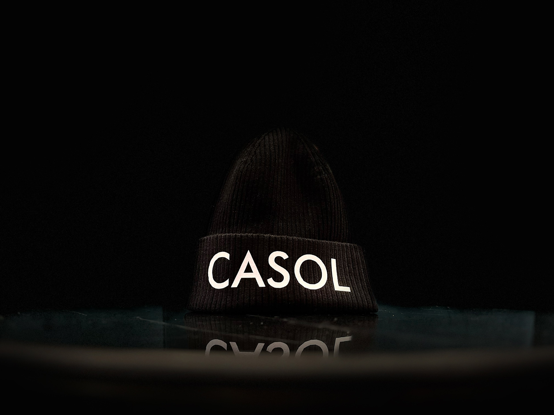 Casol Black Beanie Cotton Hat