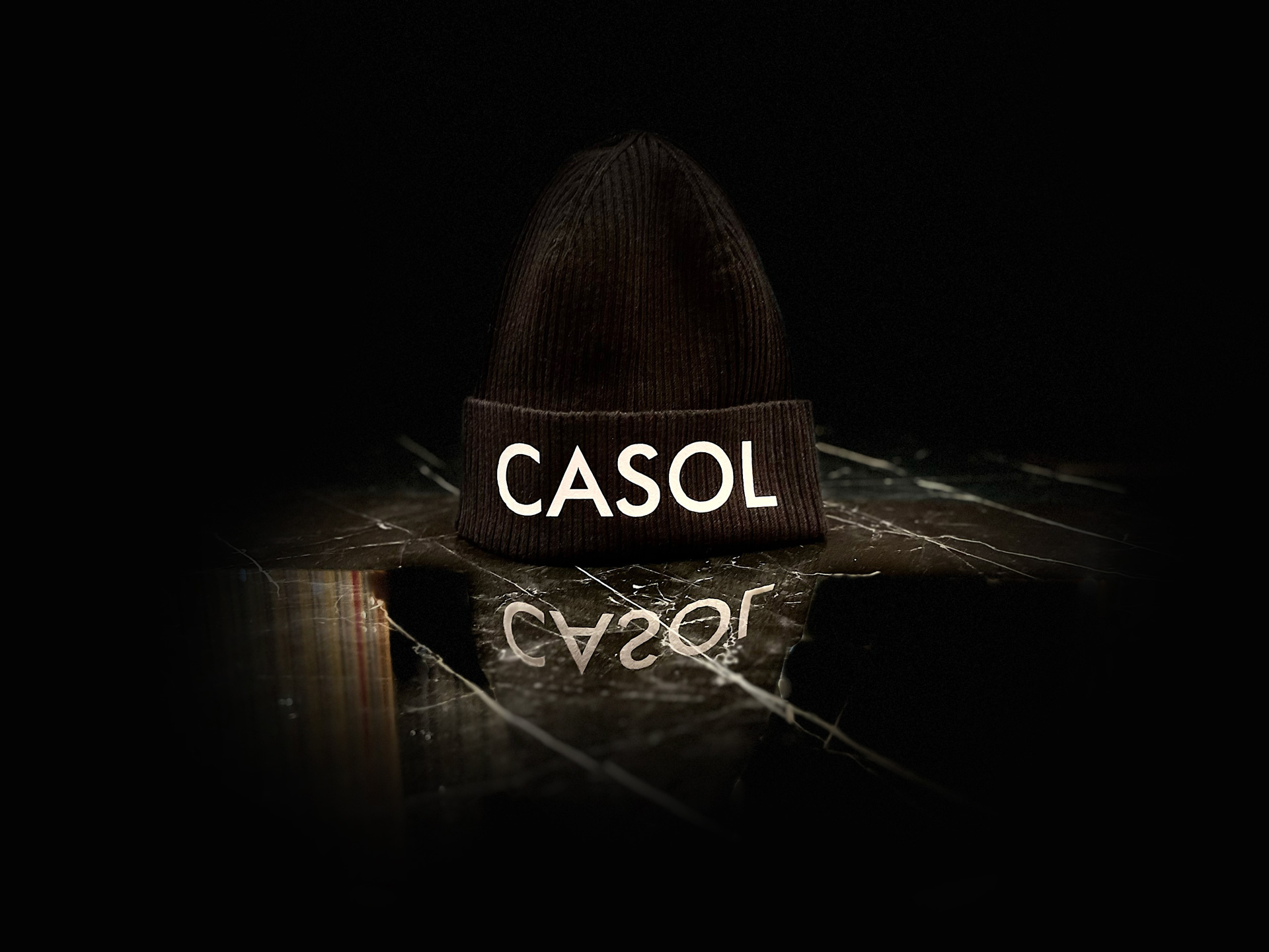 Casol Black Beanie Cotton Hat