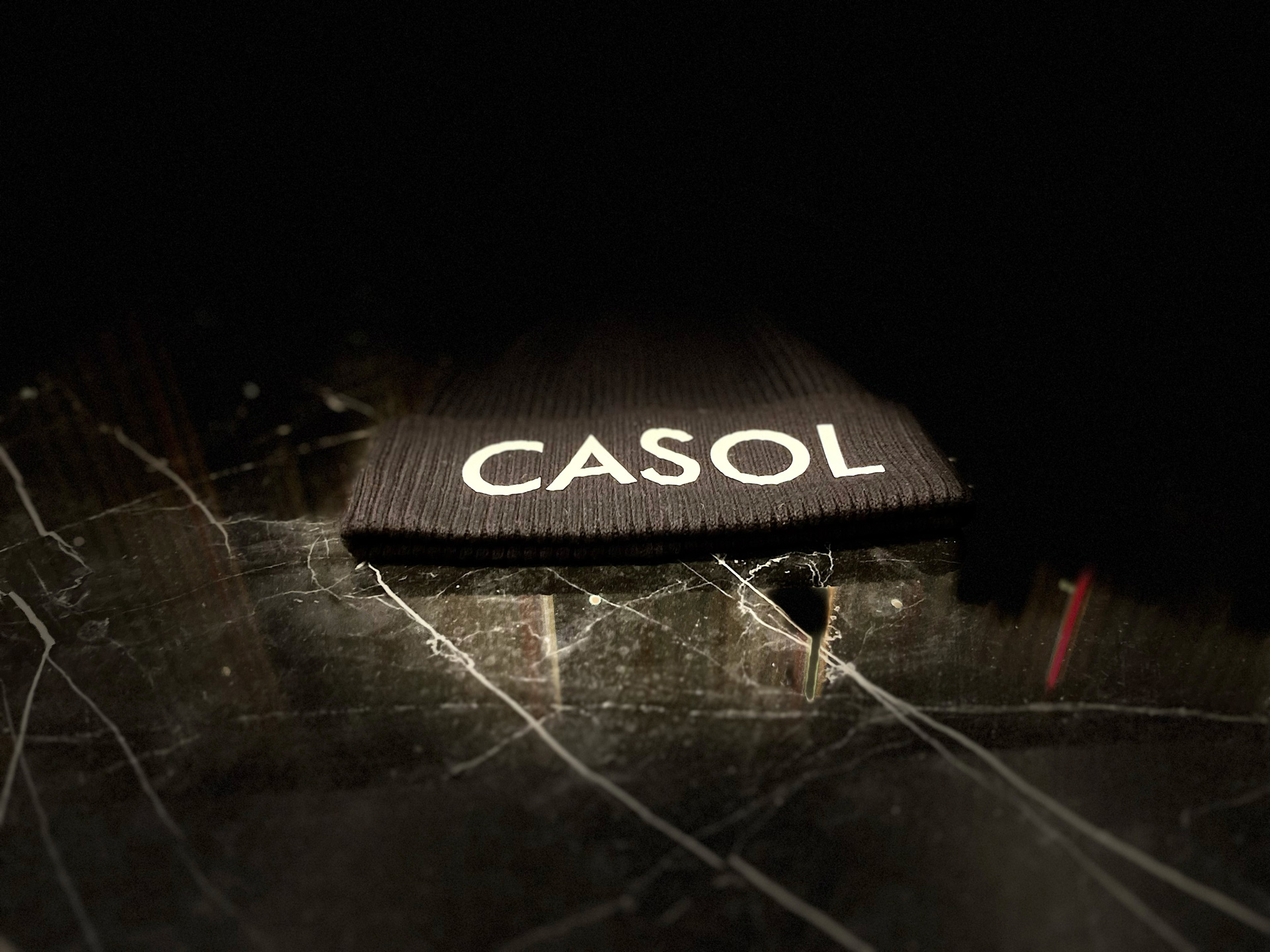 Casol Black Beanie Cotton Hat