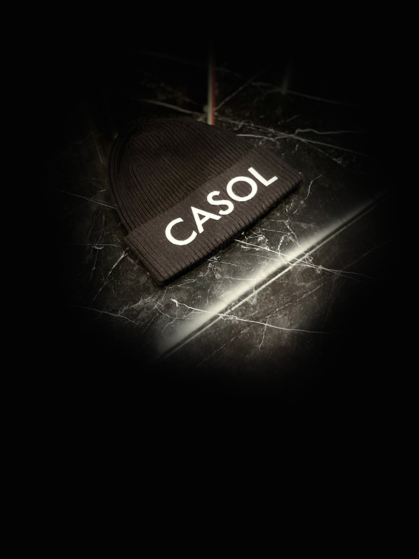 Casol Black Beanie Cotton Hat