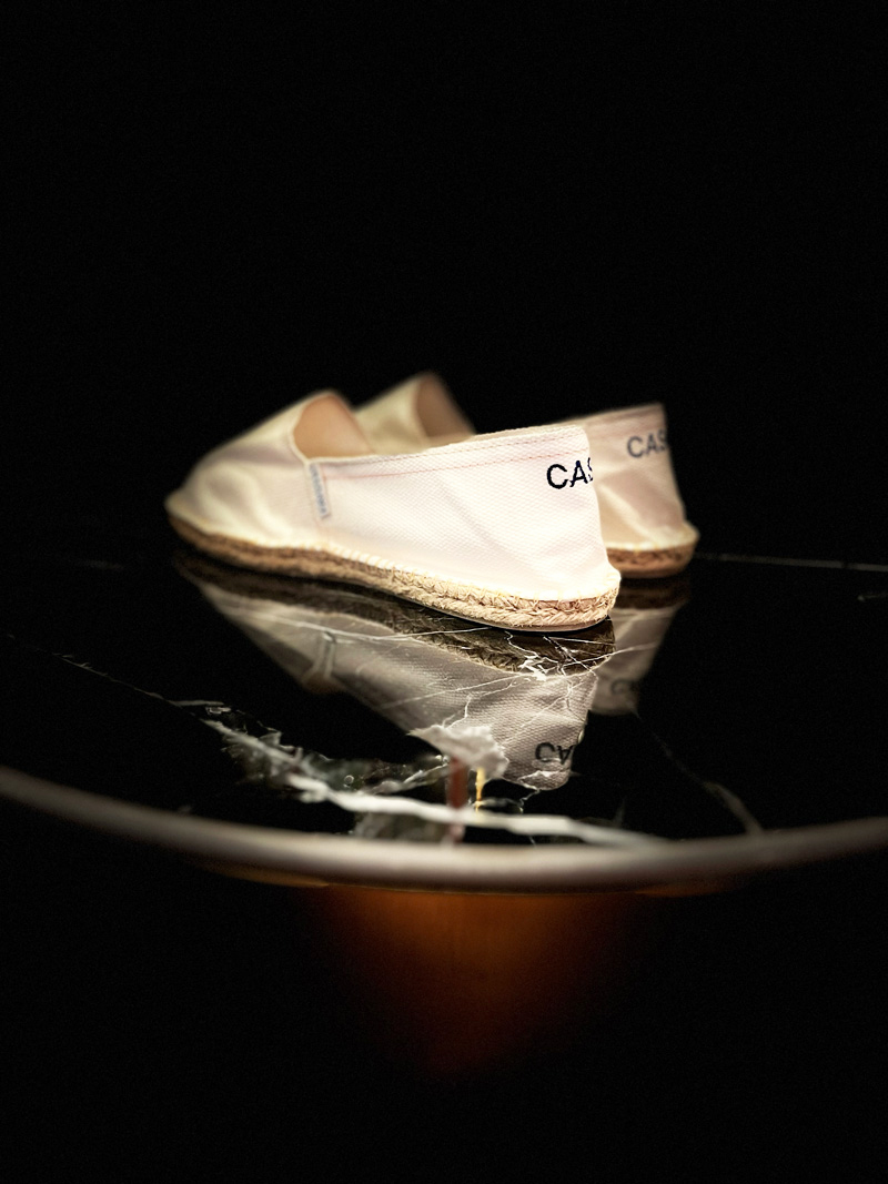 Casol x Payote Espadrilles - White and Navy Blue