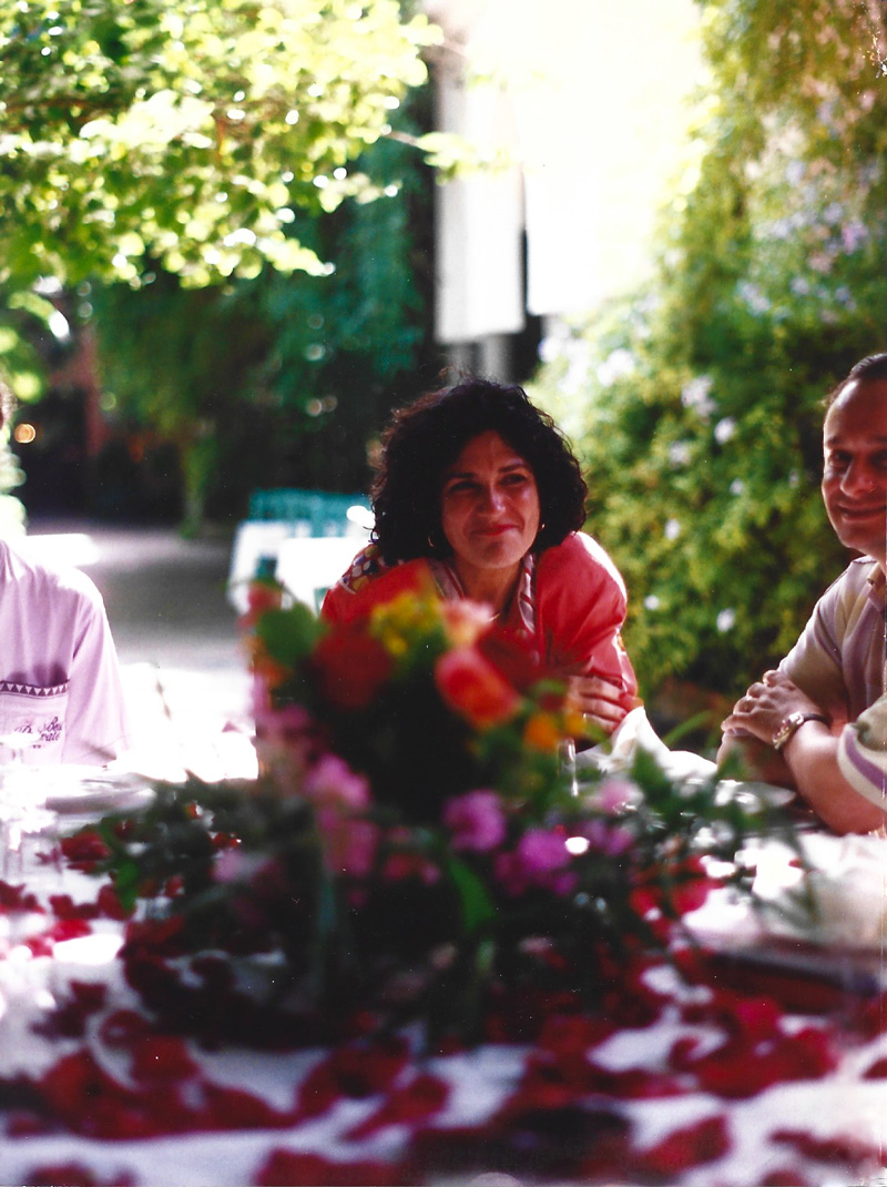 Maryse Casol, Déjeuner au Palais Salam Taroudant au Maroc en 1992