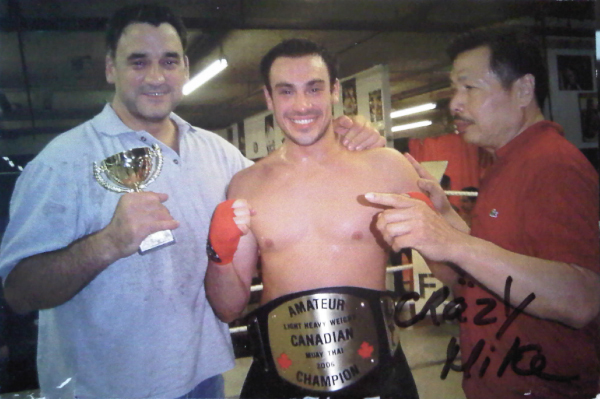Dr. Luigi Di Battista, Mickael Casol and Master Say Moinsourath, Canadian Muay Thai Championship, June 17, 2006