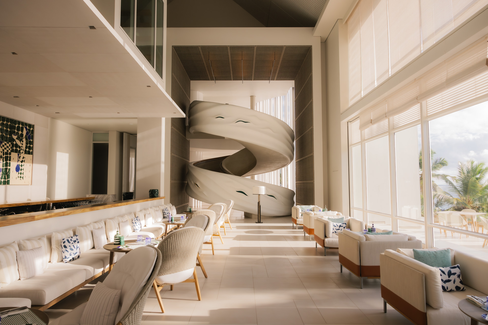 Restaurant at the Cheval Blanc Seychelles, Luxury Villas, Indian Ocean, Casol