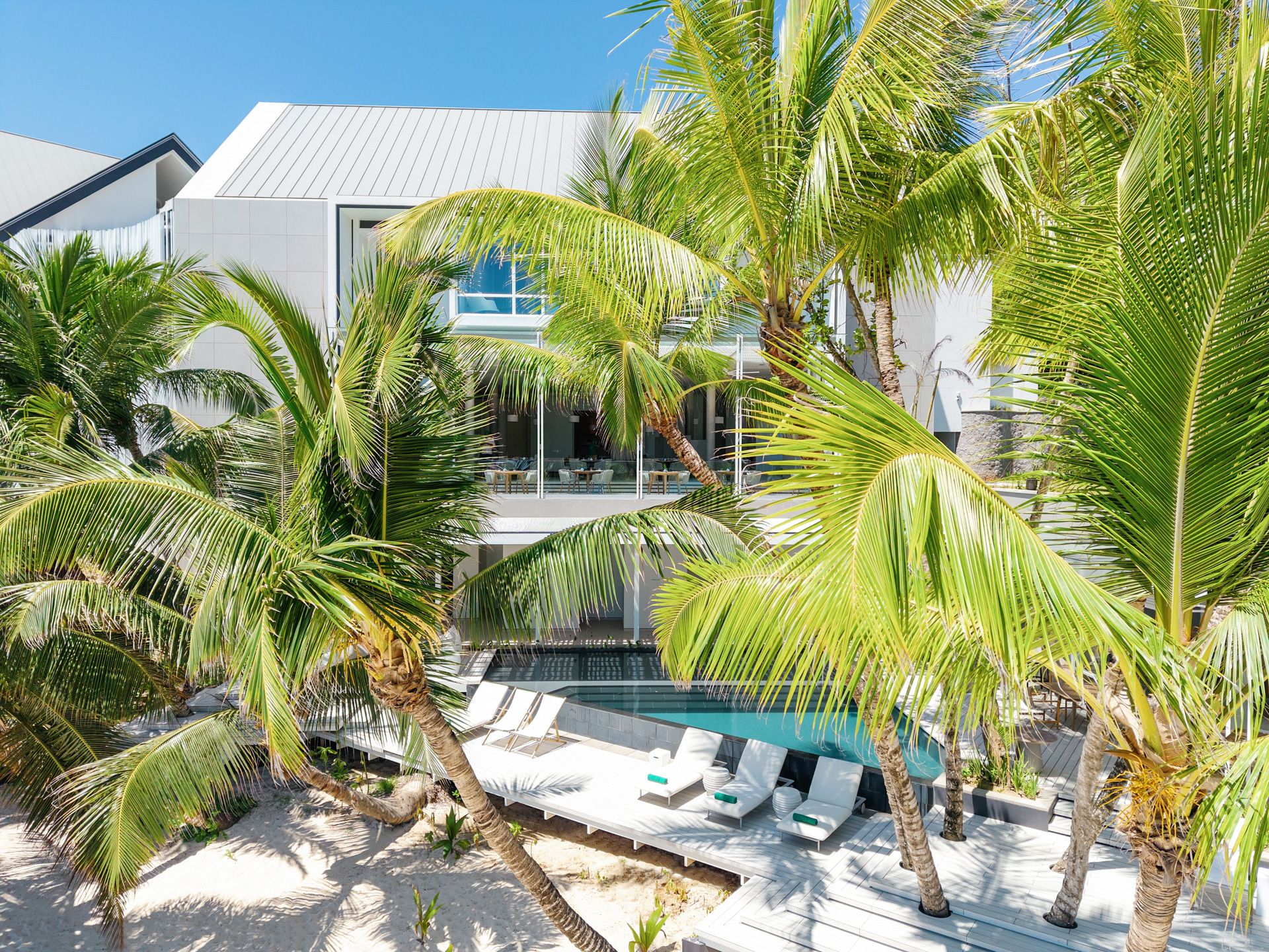 Restaurant at the Cheval Blanc Seychelles, Luxury Villas, Indian Ocean, Casol
