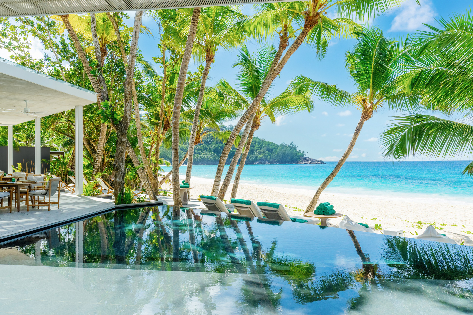 Restaurant at the Cheval Blanc Seychelles, Luxury Villas, Indian Ocean, Casol
