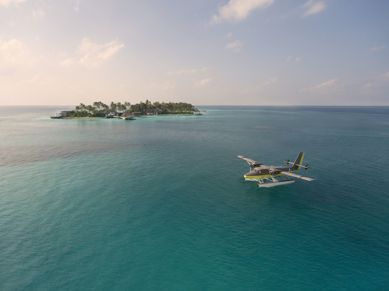 Private sea plane, Cheval Blanc Randheli, Maldives, Casol