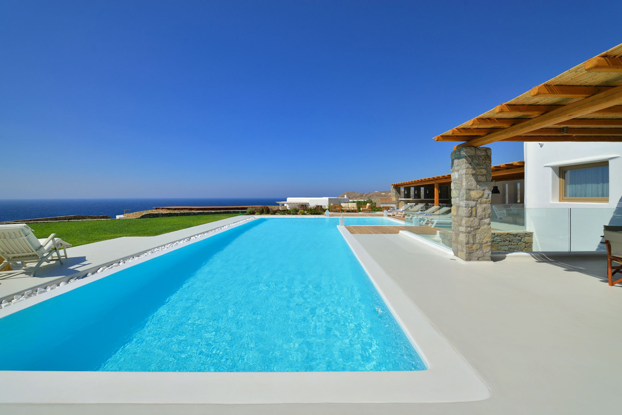 Villa Ginger White, Elia Beach, Mykonos, Greece